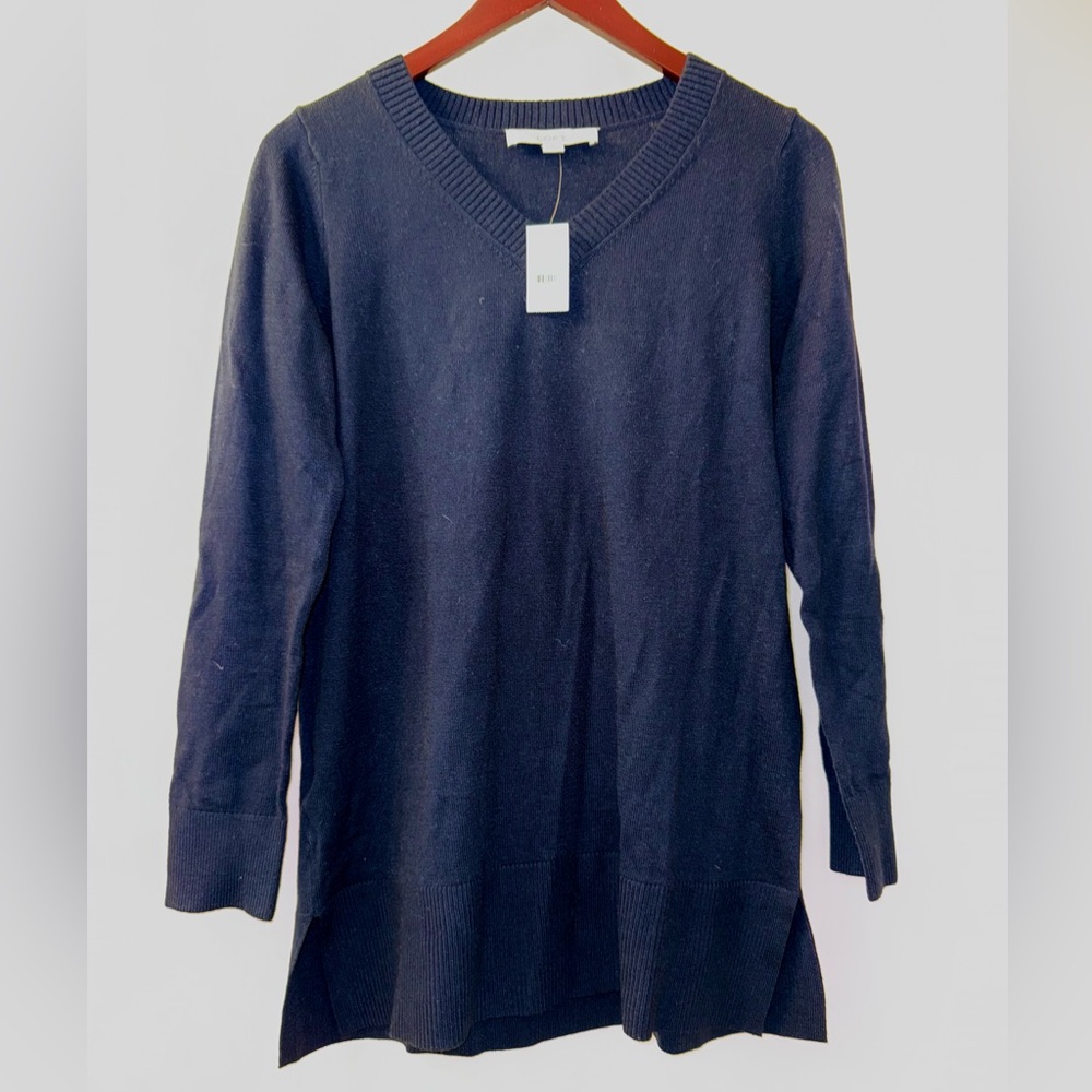 LOFT Deep Navy V-Neck Sweater